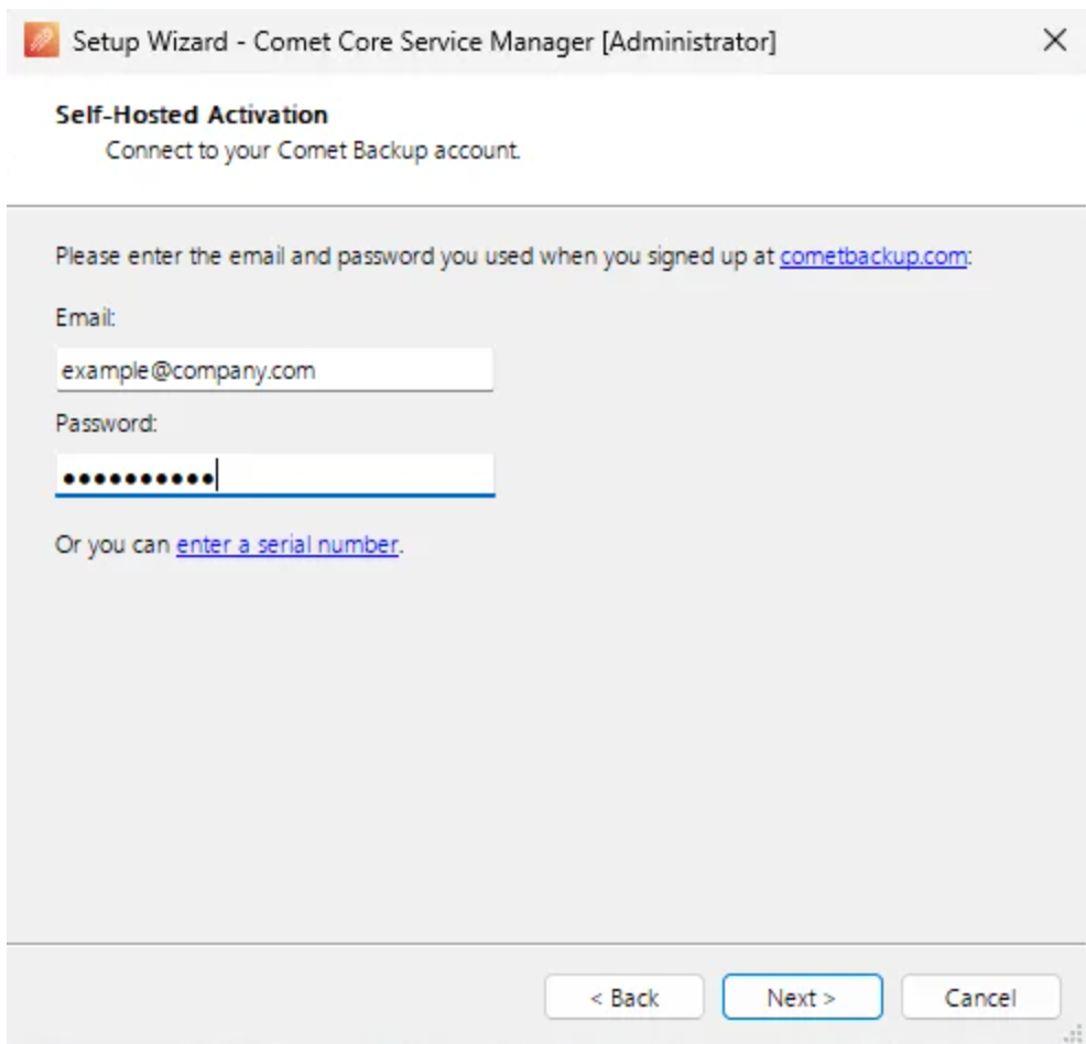 Activation Screenshot