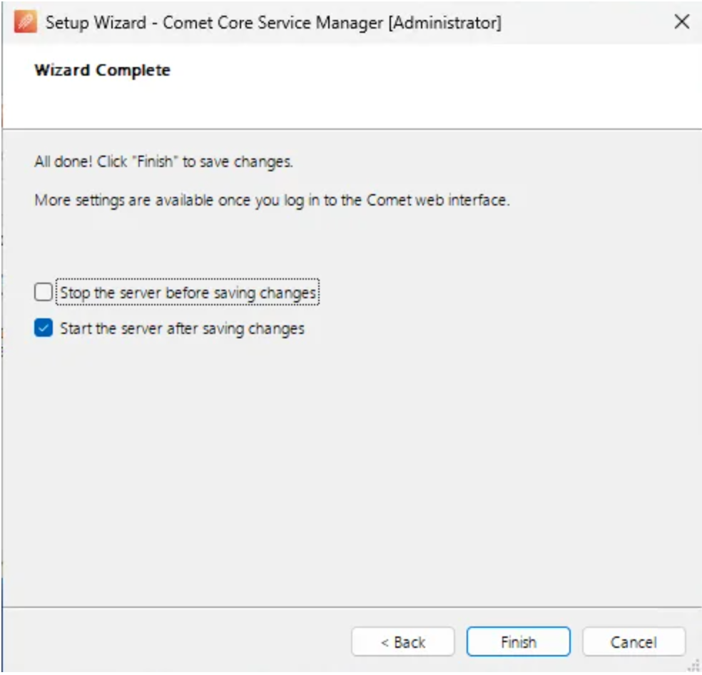 Wizard Complete Screenshot